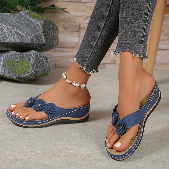 Women's Orthopedic Leather Slip-On Sandals