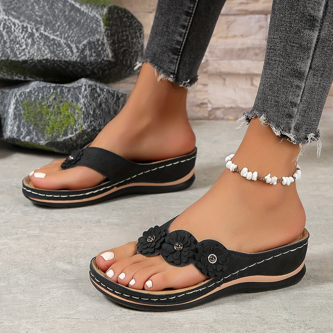 Women's Orthopedic Leather Slip-On Sandals