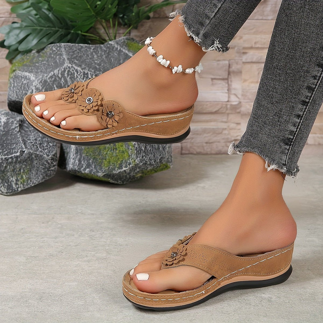 Women's Orthopedic Leather Slip-On Sandals