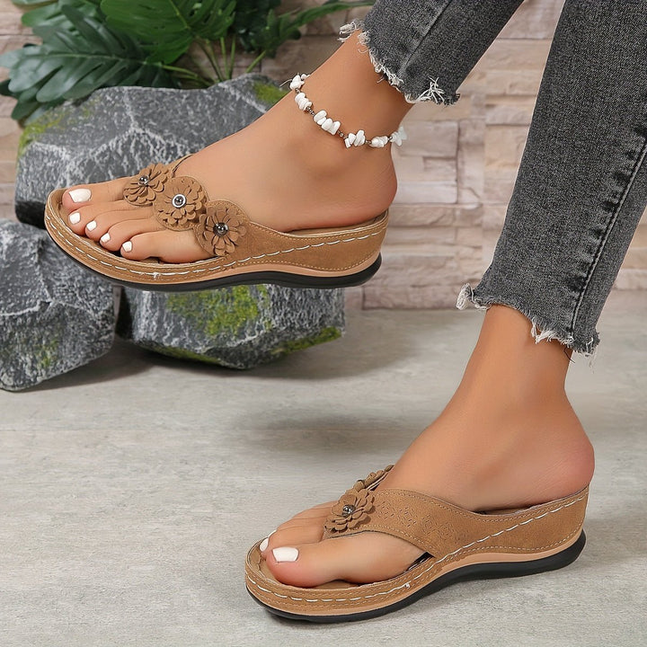 Women's Orthopedic Leather Slip-On Sandals