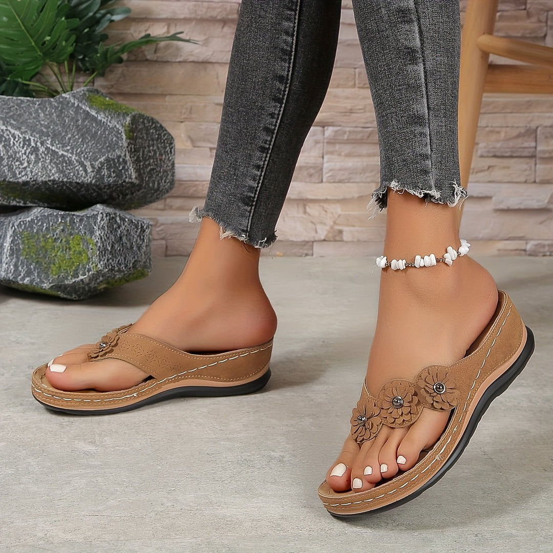 Women's Orthopedic Leather Slip-On Sandals