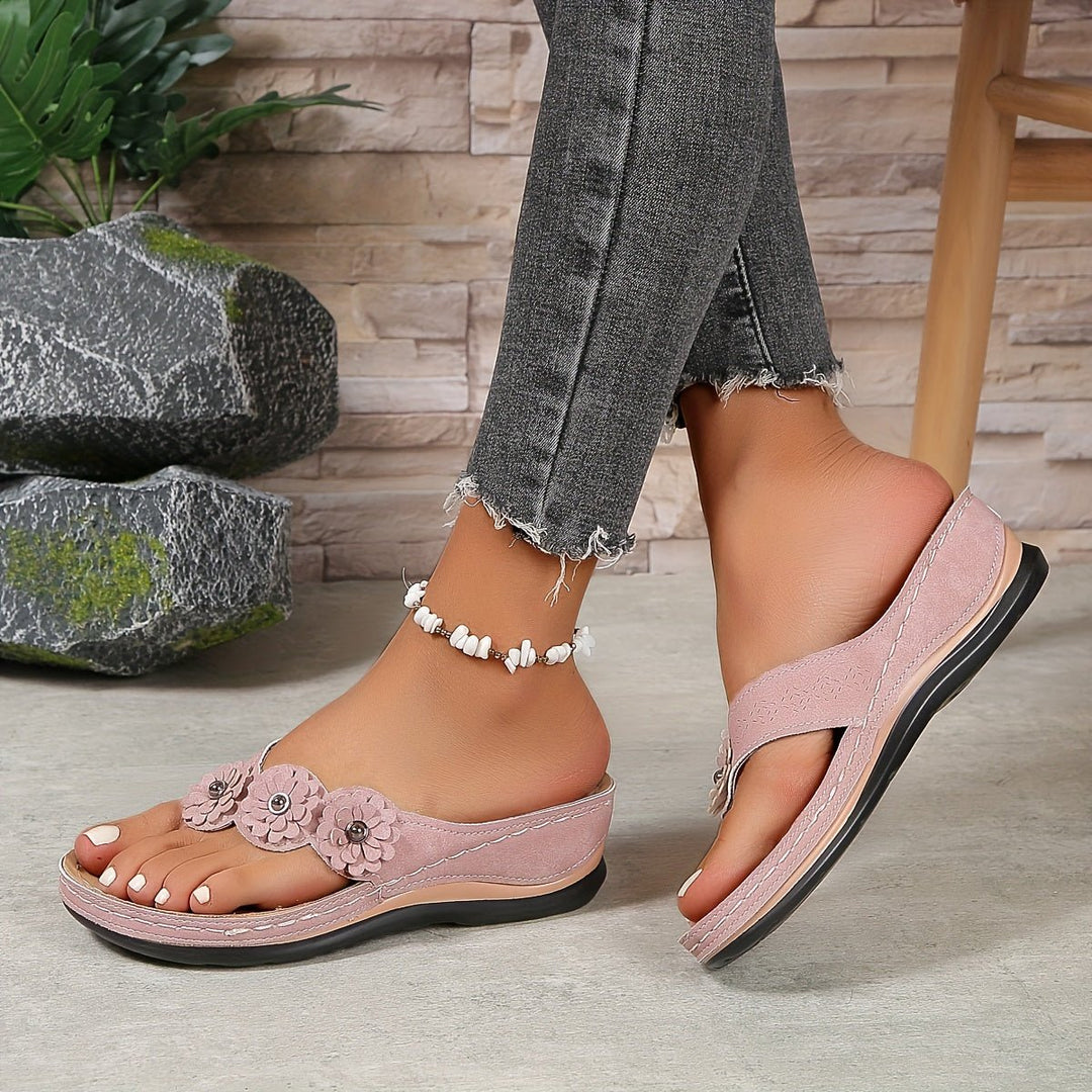 Women's Orthopedic Leather Slip-On Sandals