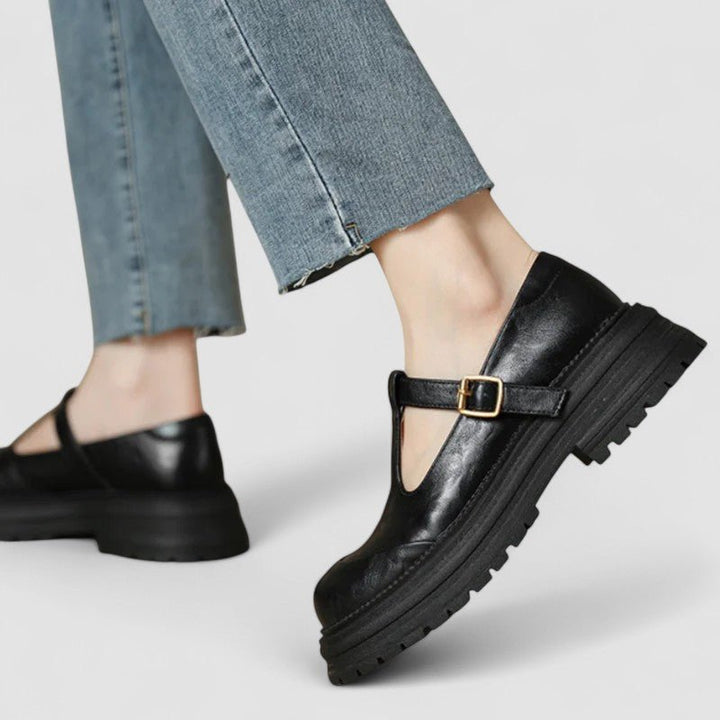 Women's Orthopedic Leather T-Strap Mary Jane Shoes