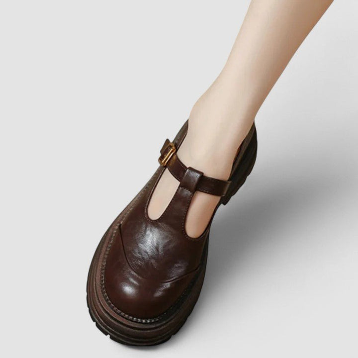Women's Orthopedic Leather T-Strap Mary Jane Shoes