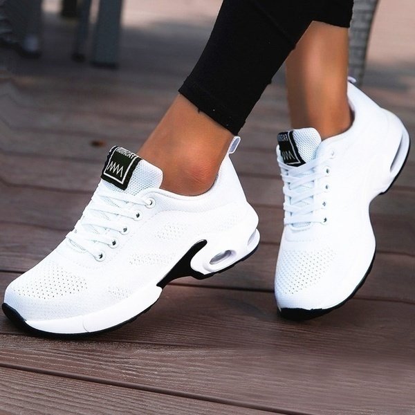 Women's Orthopedic Memory-Foam Athletic Sneakers - Wit