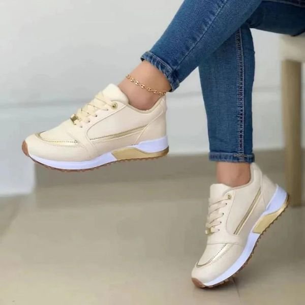 Women's Orthopedic Memory-Foam Athletic Walking Sneakers - Goud