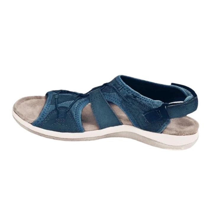 Women's Orthopedic Memory-Foam Closed-Toe Summer Sandals - Navy Blue