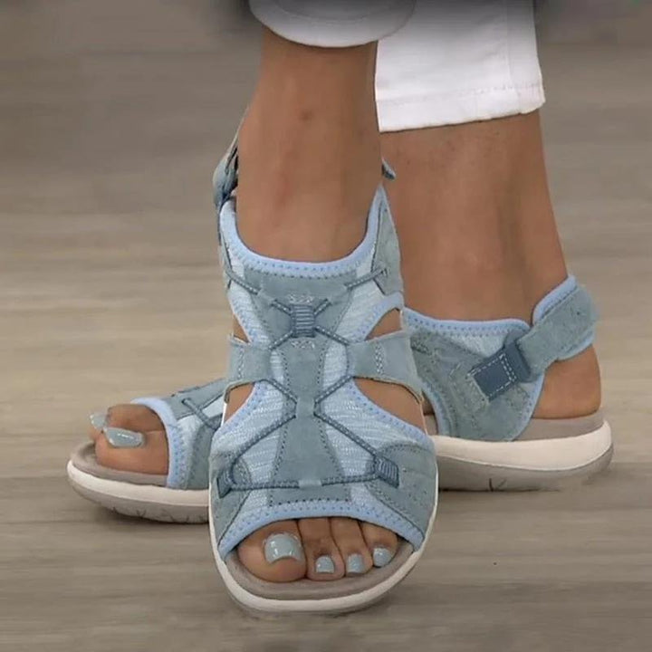 Women's Orthopedic Memory-Foam Closed-Toe Summer Sandals - Blue