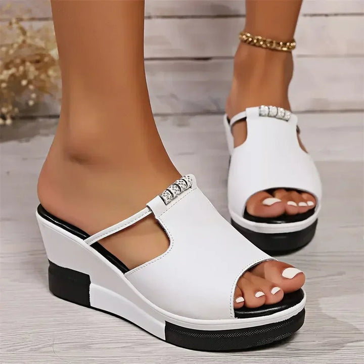 Women's Orthopedic Platform Wedge Sandals - White
