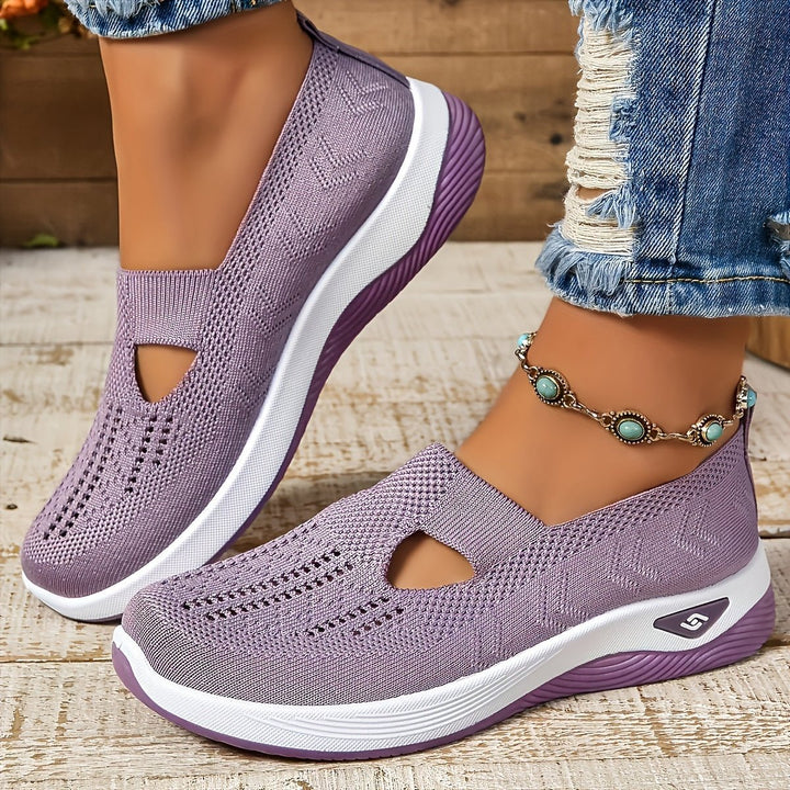 Women's Orthopedic Slip-On Walking Sneakers - Lilac