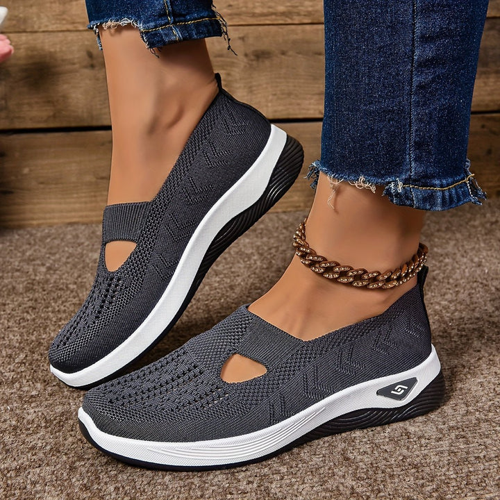 Women's Orthopedic Slip-On Walking Sneakers - Dark Gray