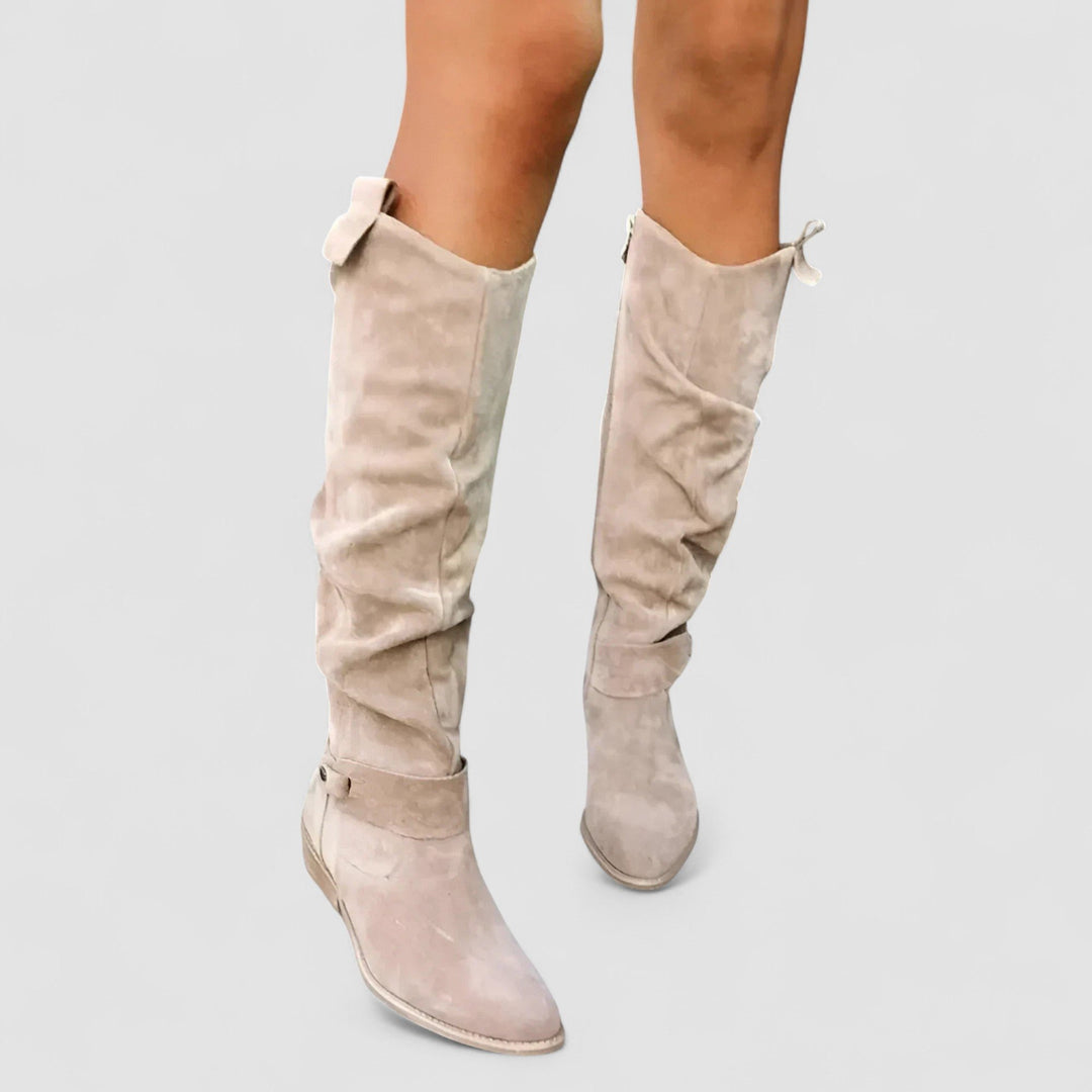 Women's Orthopedic Suede Knee-High Slouch Boots