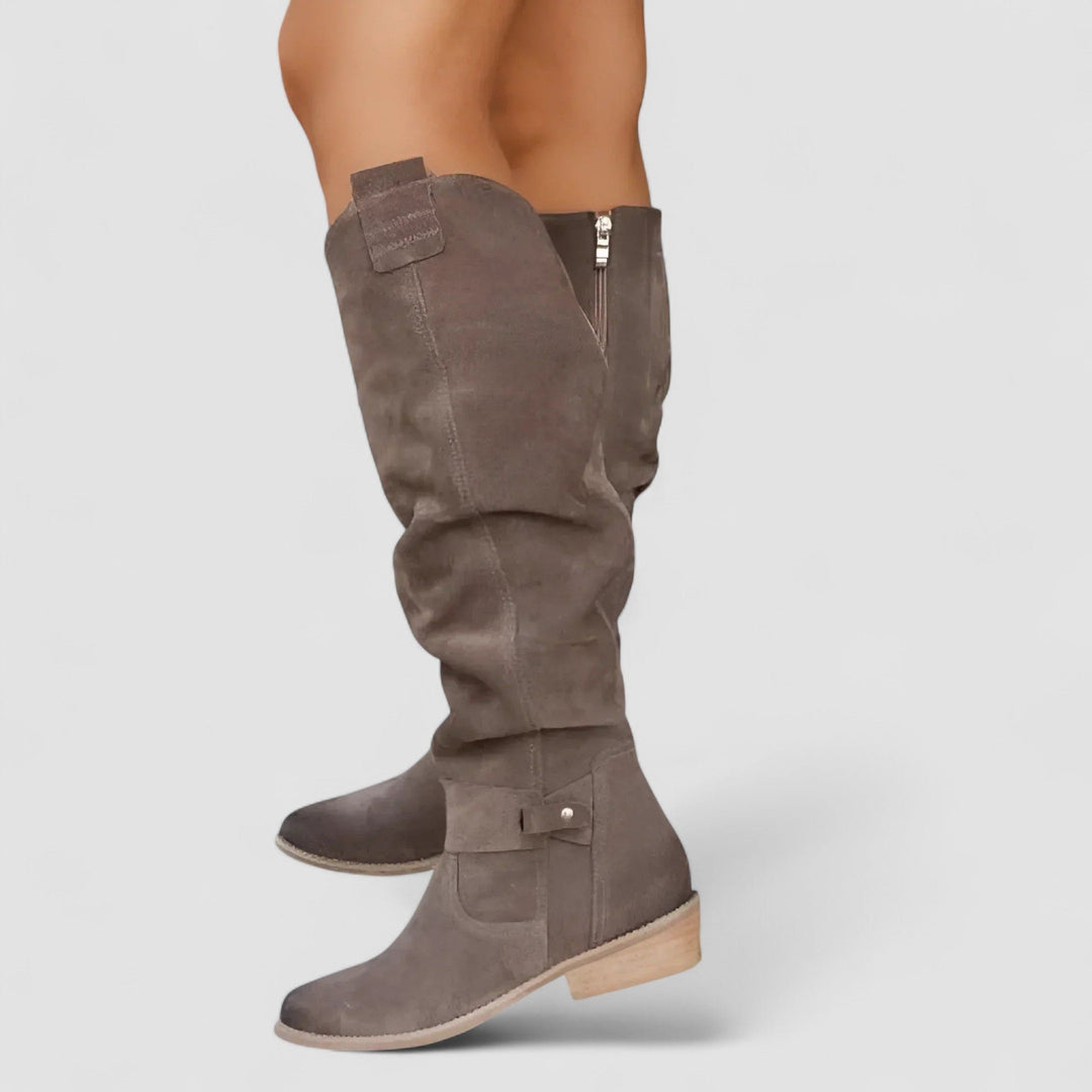 Women's Orthopedic Suede Knee-High Slouch Boots