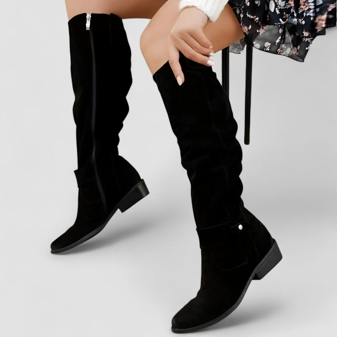 Women's Orthopedic Suede Knee-High Slouch Boots