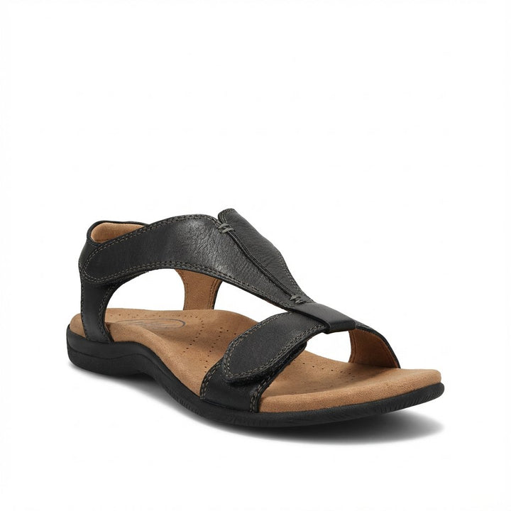 Women's Orthopedic T-Strap Adjustable Comfort Sandals - Negro