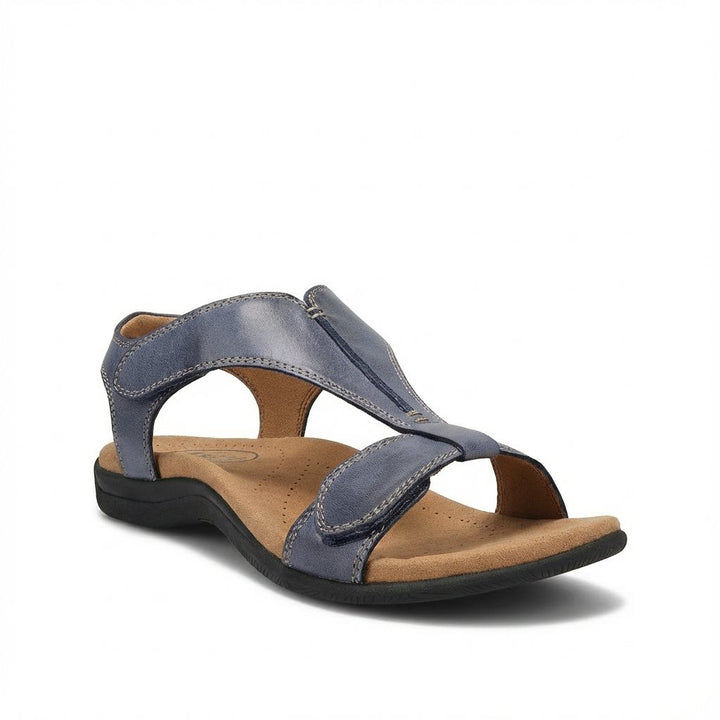 Women's Orthopedic T-Strap Adjustable Comfort Sandals - Azul Oscuro