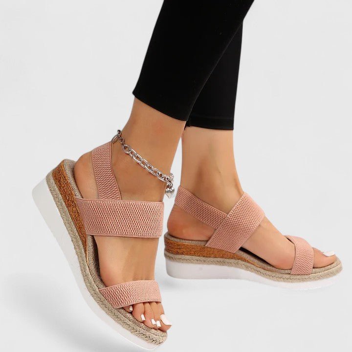 Women's Orthopedic Wedge Platform Sandals - Roze