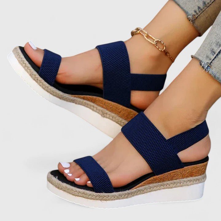 Women's Orthopedic Wedge Platform Sandals - Blauw