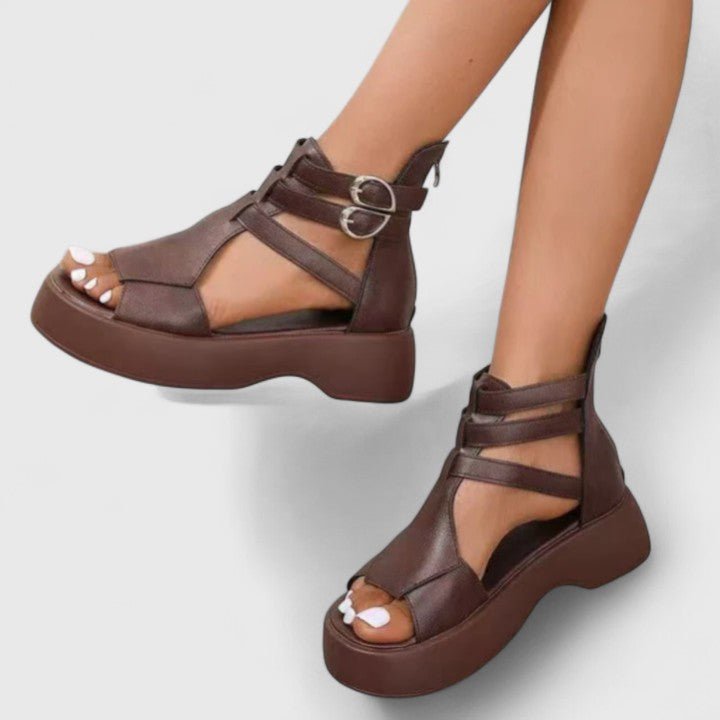 Women's Platform Gladiator Buckle-Strap Open-Toe Sandals