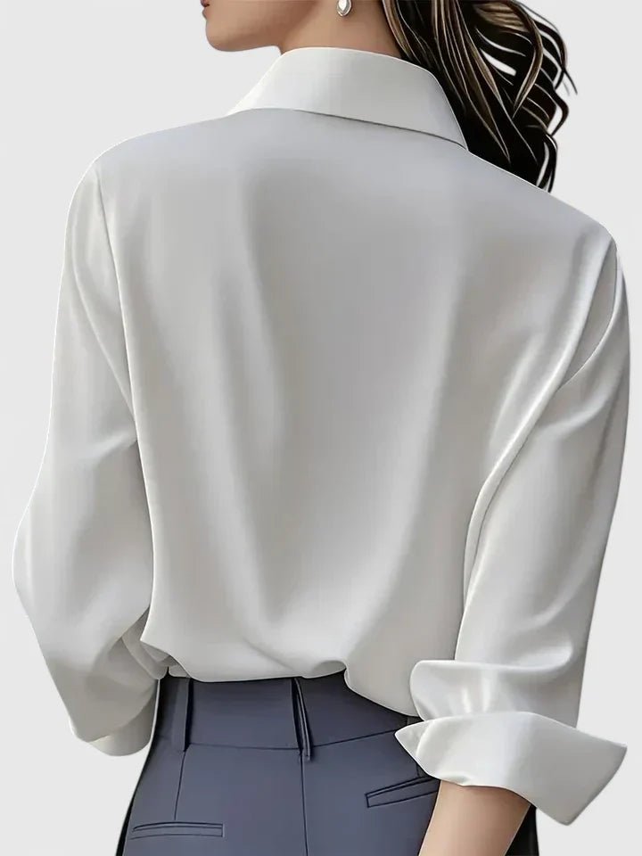 Women's Professional Concealed-Button Satin Shirt