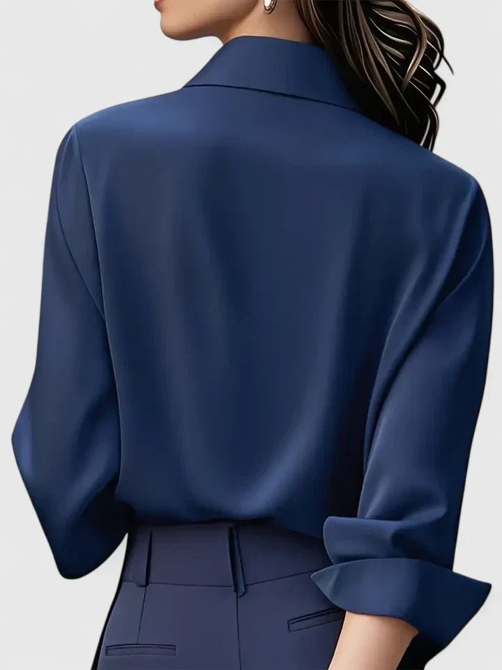 Women's Professional Concealed-Button Satin Shirt