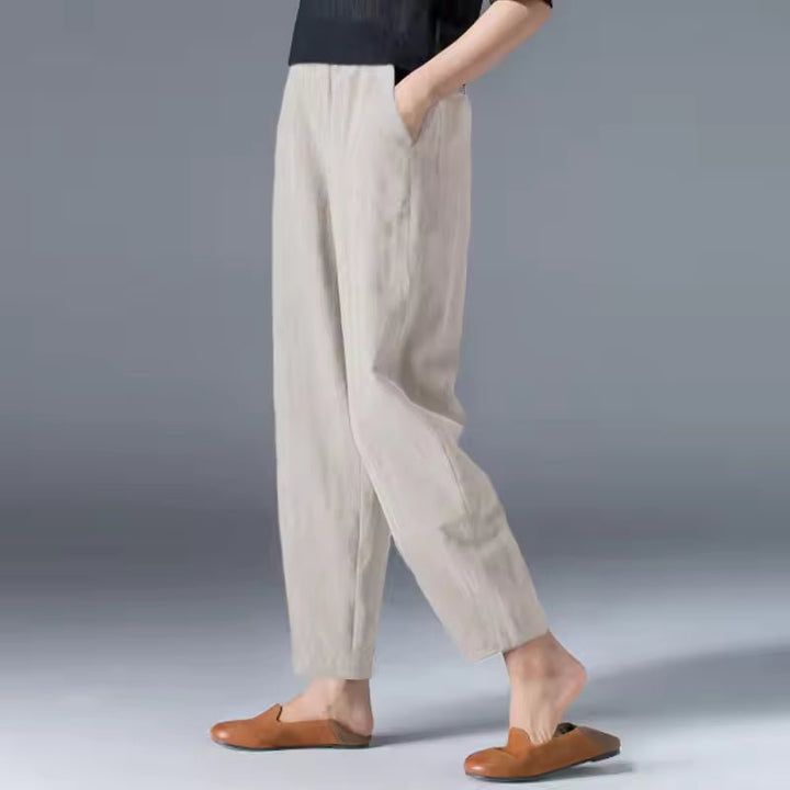 Women's Relaxed-Fit Elastic-Waist Ankle-Length Pants