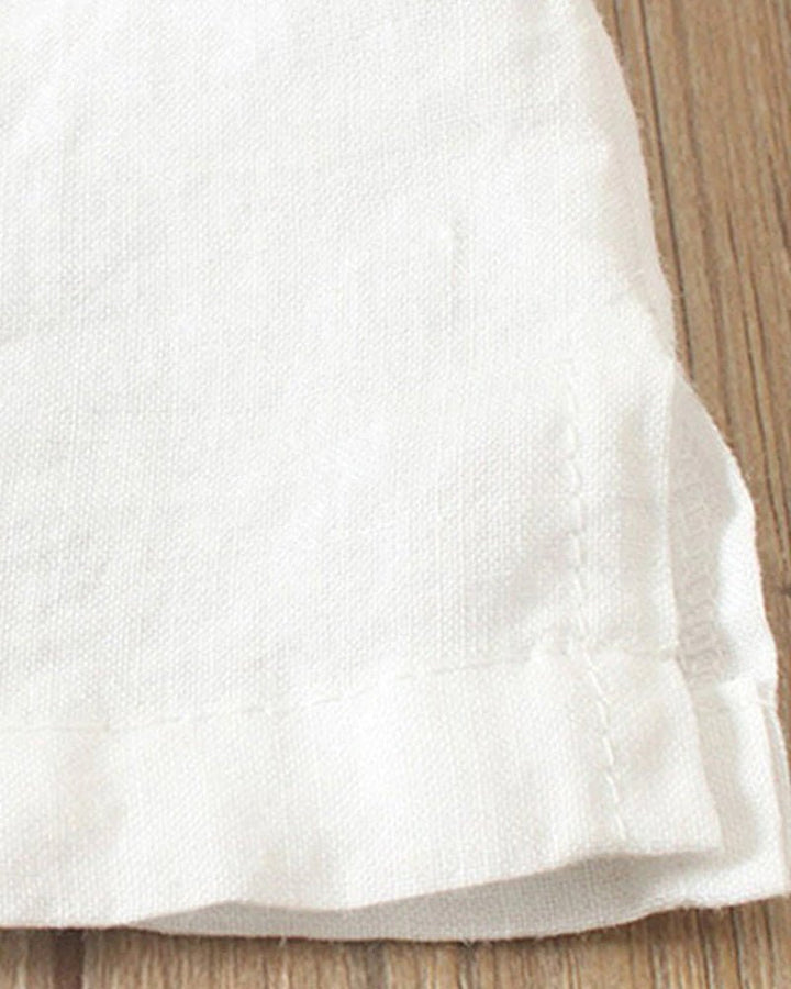 Women's Relaxed-Fit Linen Button-Front Tunic Top