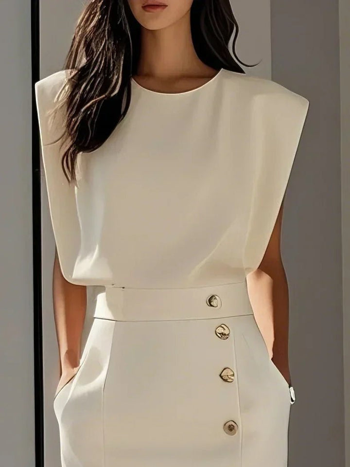 Women's Sleeveless Button-Front Midi Dress