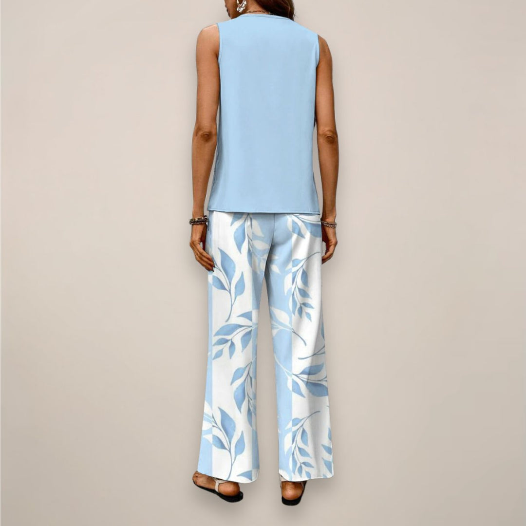 Women's Sleeveless Layered Square-Neck Two-Piece Set