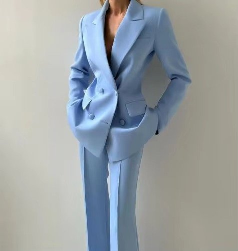 Women's Three-Piece Single-Button Blazer Set with Sweetheart Corset Top