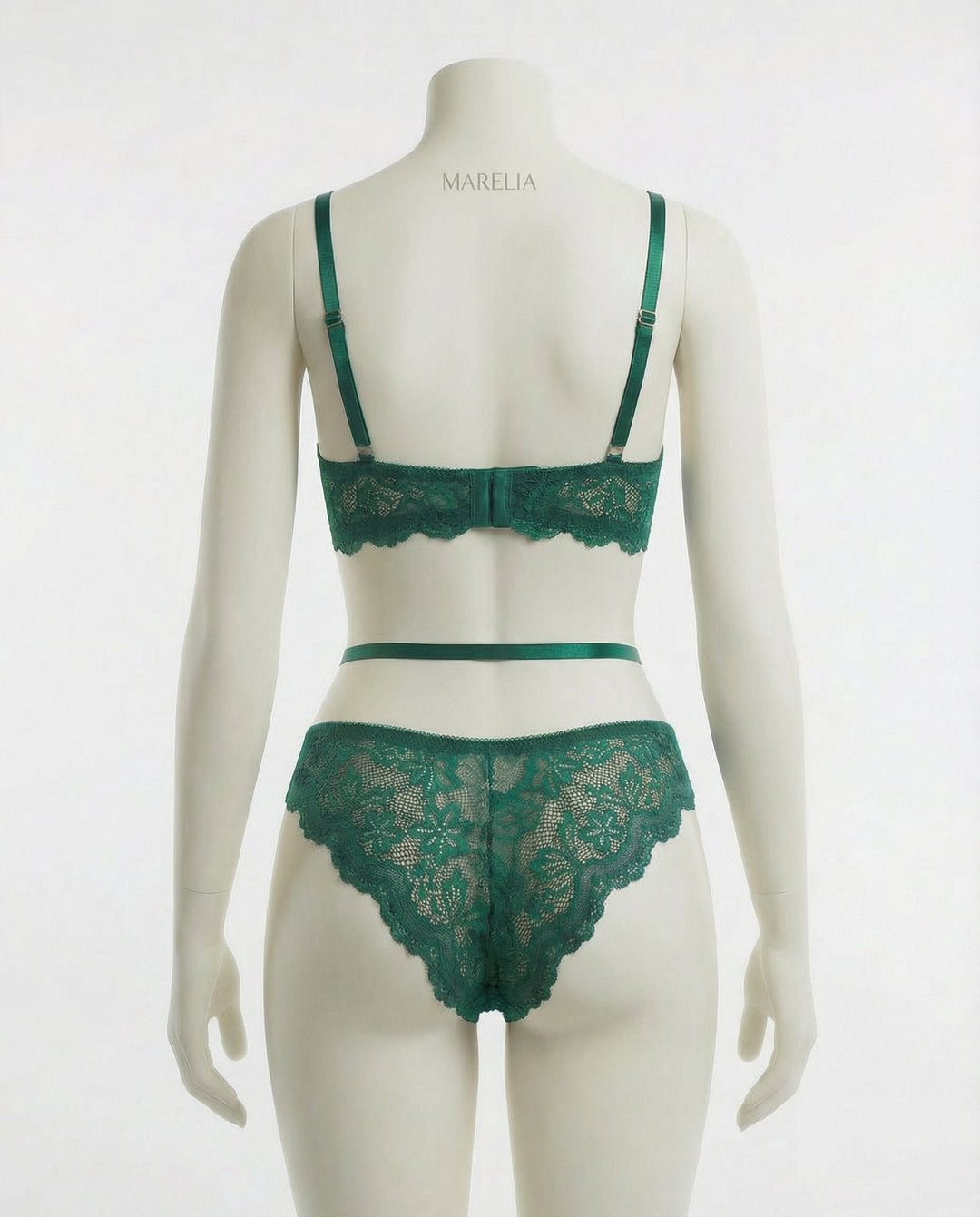 Women's Underwire Lace Garter Belt Lingerie Set