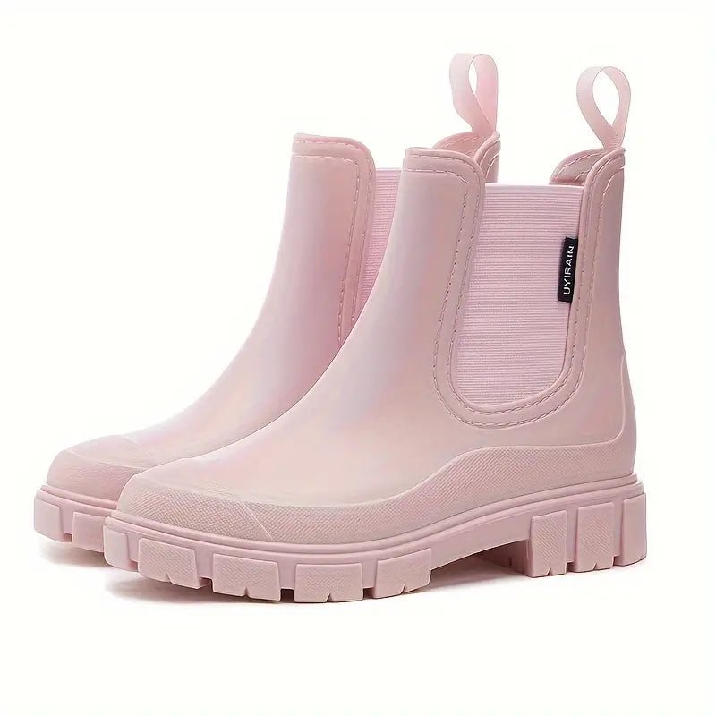 Women's Waterproof Slip-On Chelsea Ankle Boots - Rose